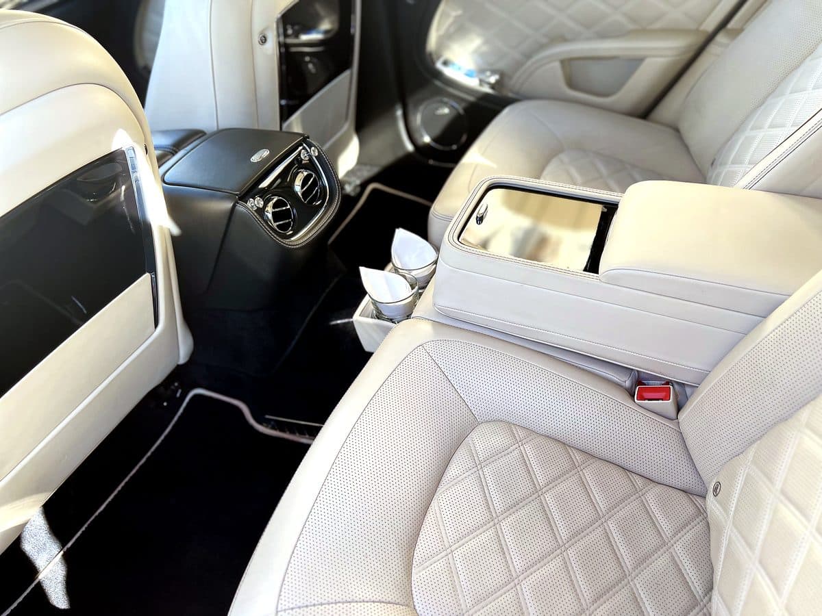 Rear cabin of the Bentley Mulsanne