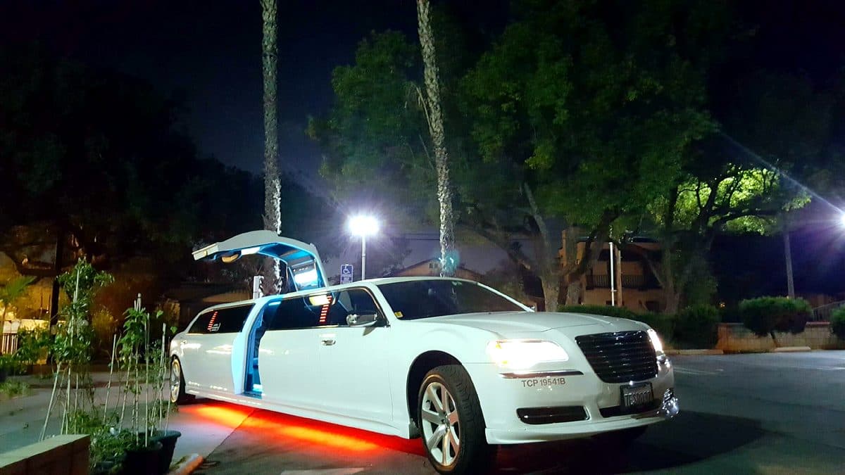 Chrysler 300 jet-door limousine with the jet doors open