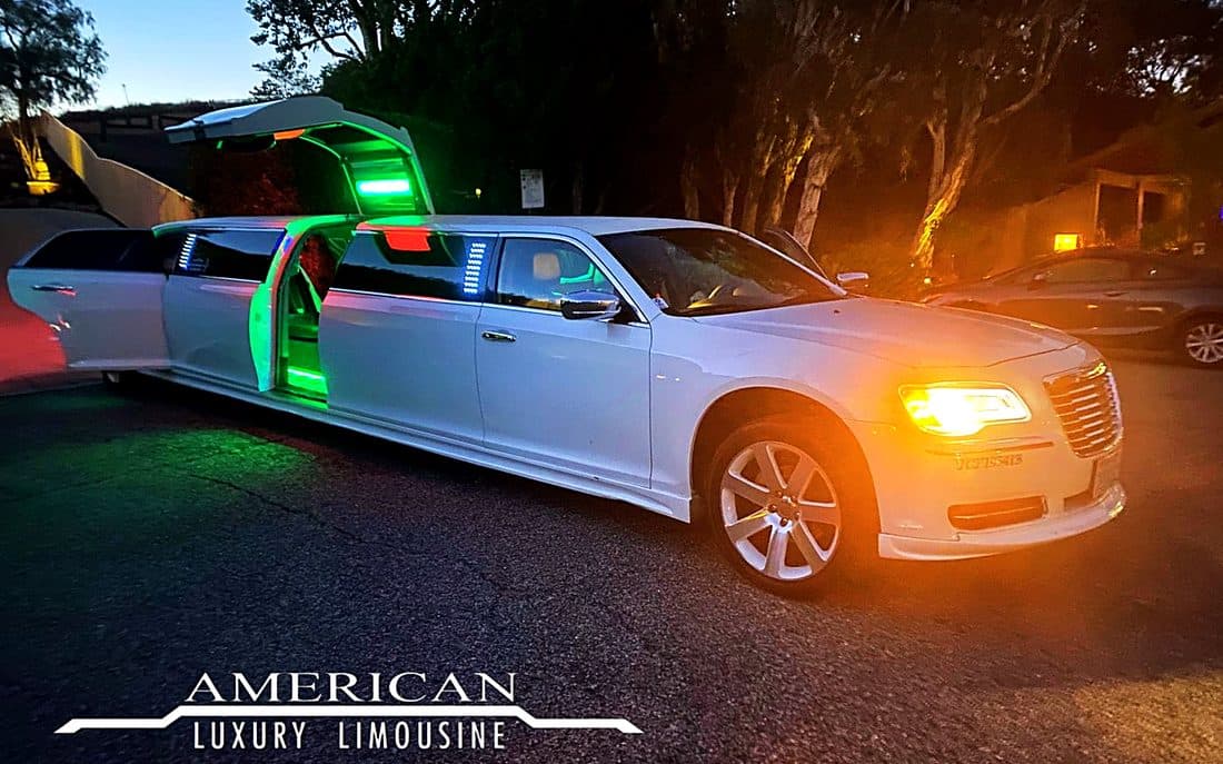 Chrysler 300 jet-door limousine with the doors raised